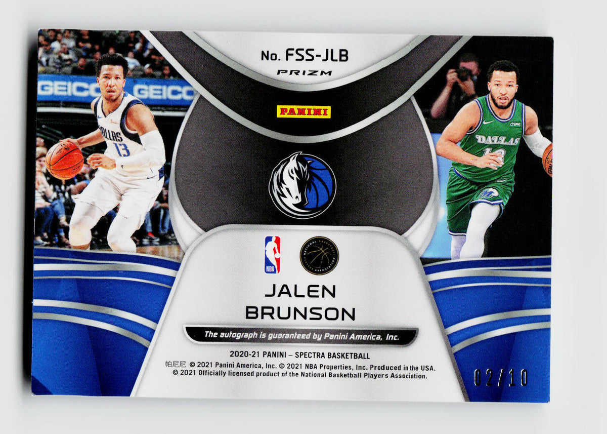 2020-21 Spectra Jalen Brunson Full Spectrum Prizm SSP Auto /10