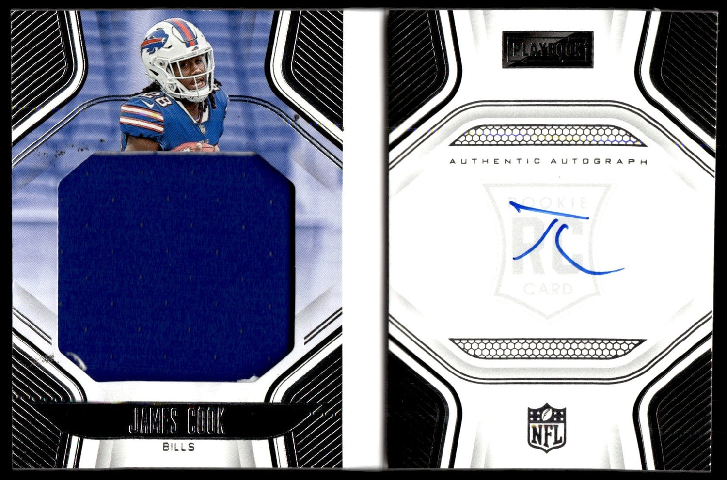 2022 Panini Playbook Rookie Jersey Autographs #215 James Cook /249 RPA RC AUT