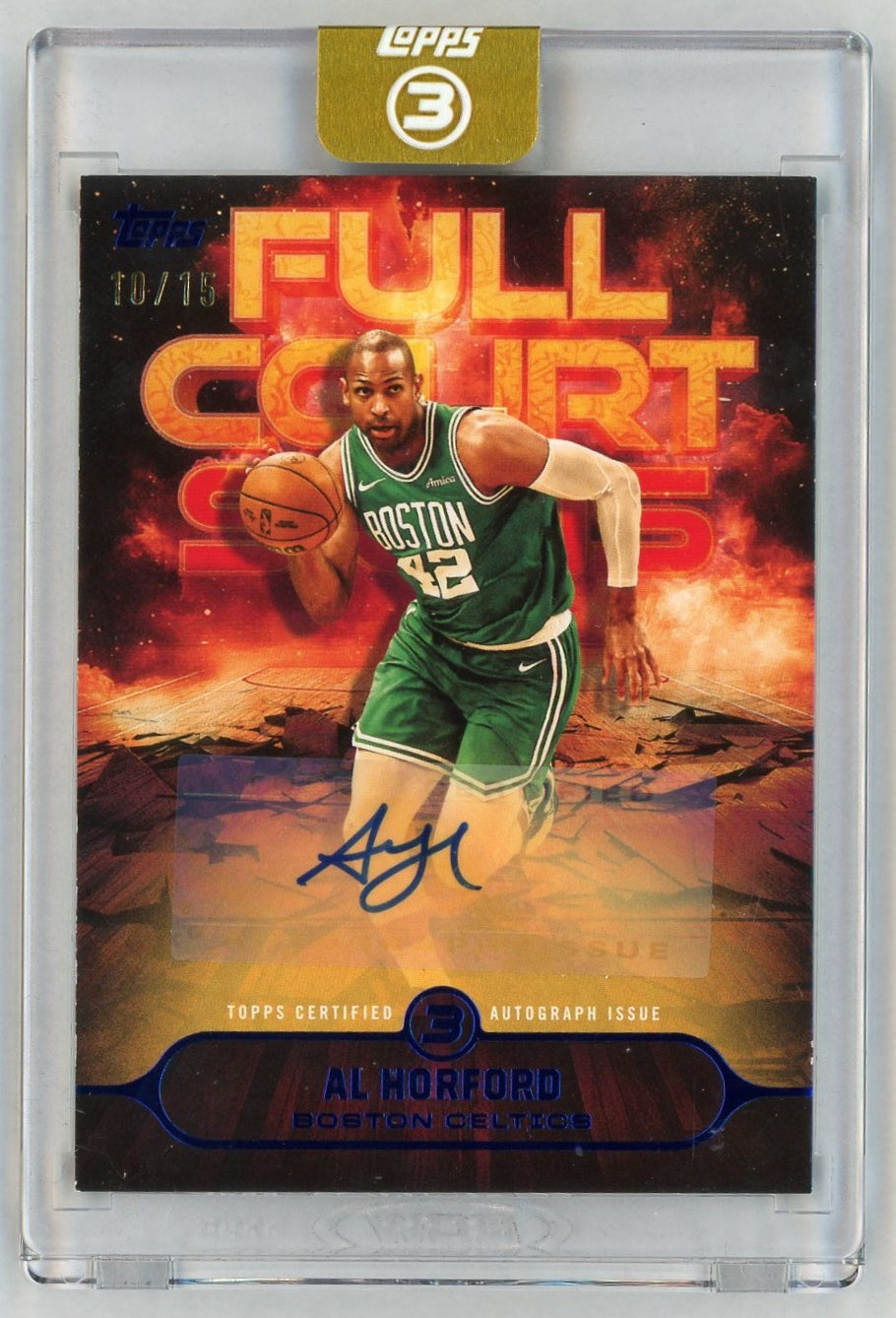 2025 Topps 3 #FS-AH Al Horford Full Court Signs Blue Auto /15