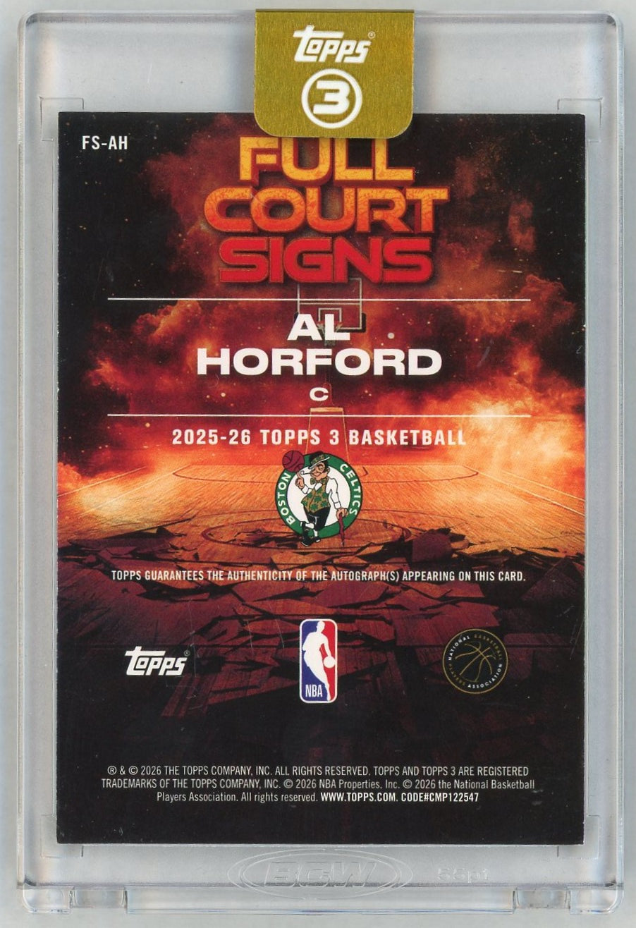 2025 Topps 3 #FS-AH Al Horford Full Court Signs Blue Auto /15