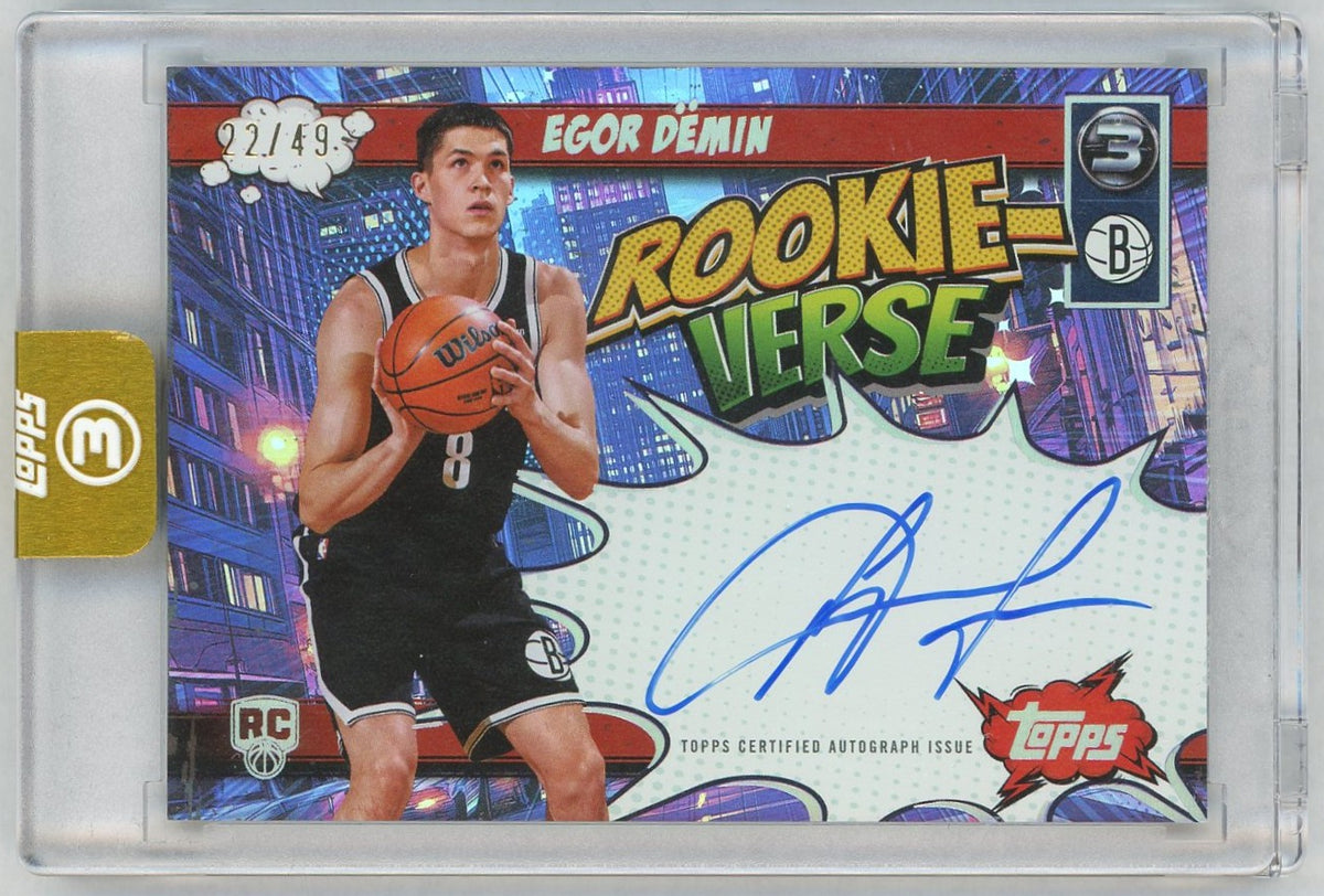 2025-26 Topps 3 #RV-ED Egor Demin Rookie-Verse Auto RC /49
