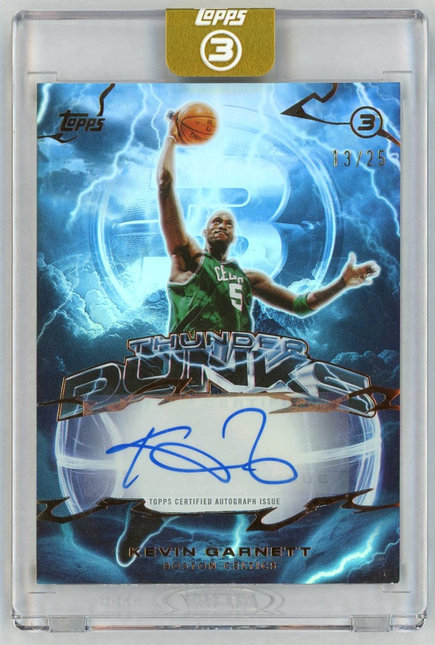 2025 Topps 3 #TD-KG Kevin Garnett Thunder Dunks Bronze Auto /25