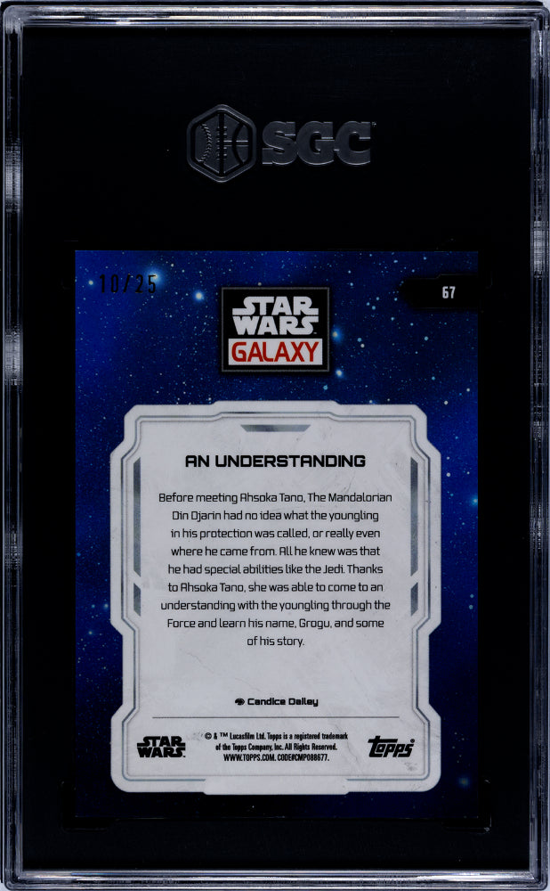 2024 Topps Chrome Galaxy Orange An Understanding #67 /25 SGC 9.5