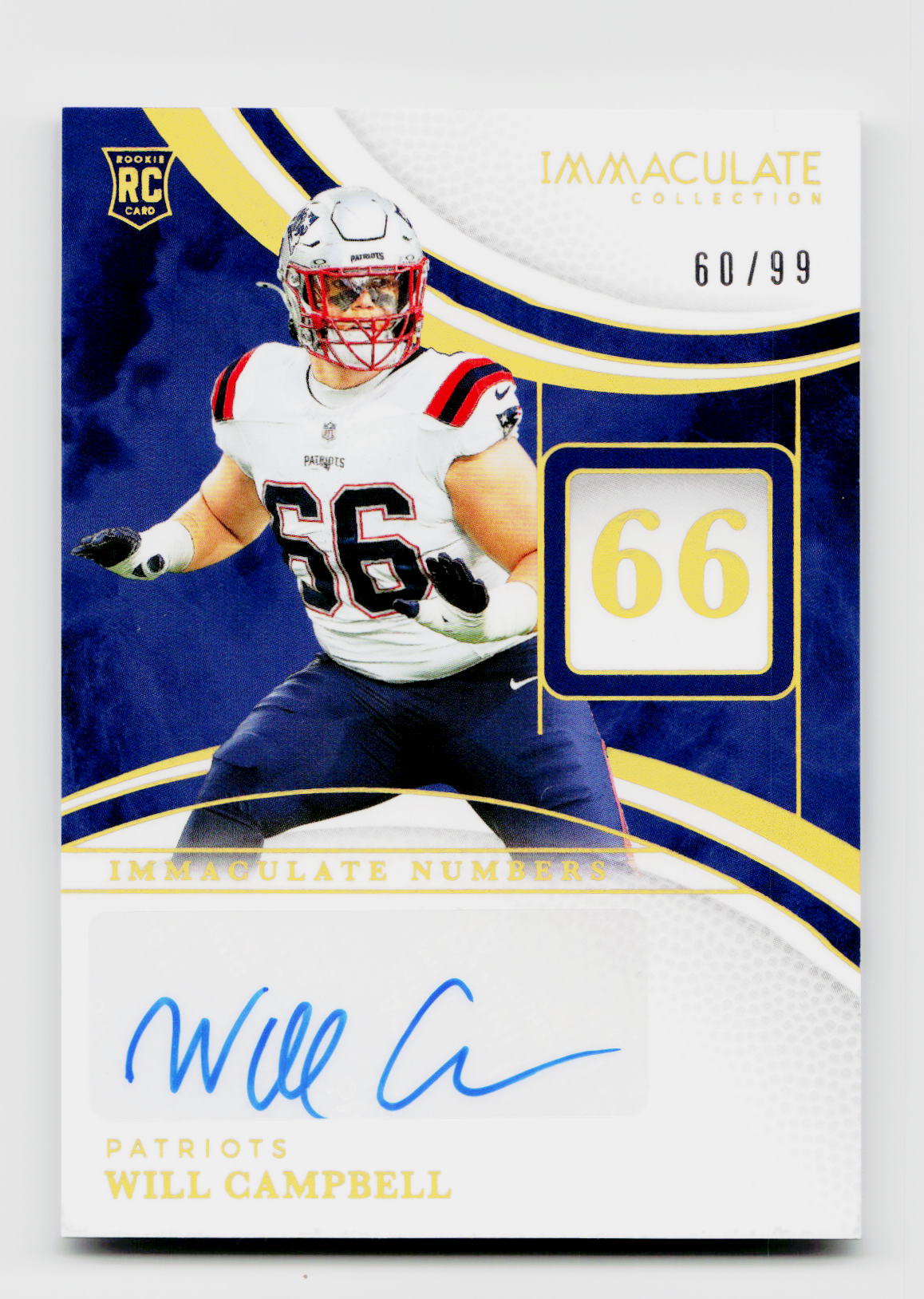 2025 Immaculate #INS-WCL Will Campbell Numbers Rookie RC Auto /99