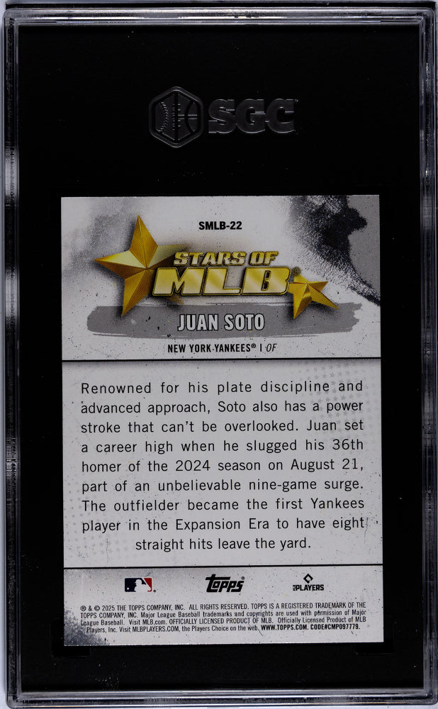 2025 Topps Stars of MLB Juan Soto #SMLB-22 SGC 10