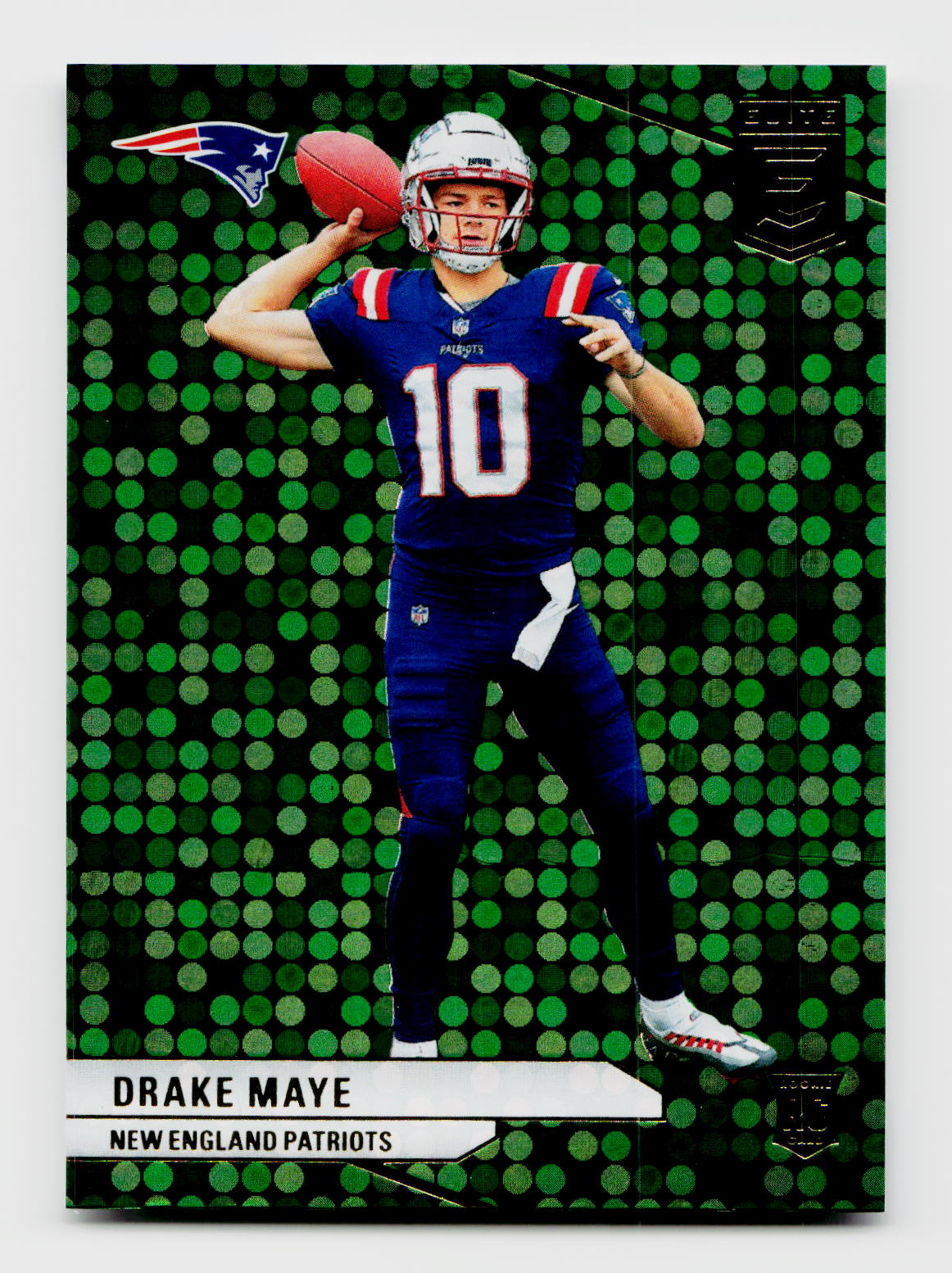 2024 Panini Donruss Elite Drake Maye Green Disco Rookie RC #185
