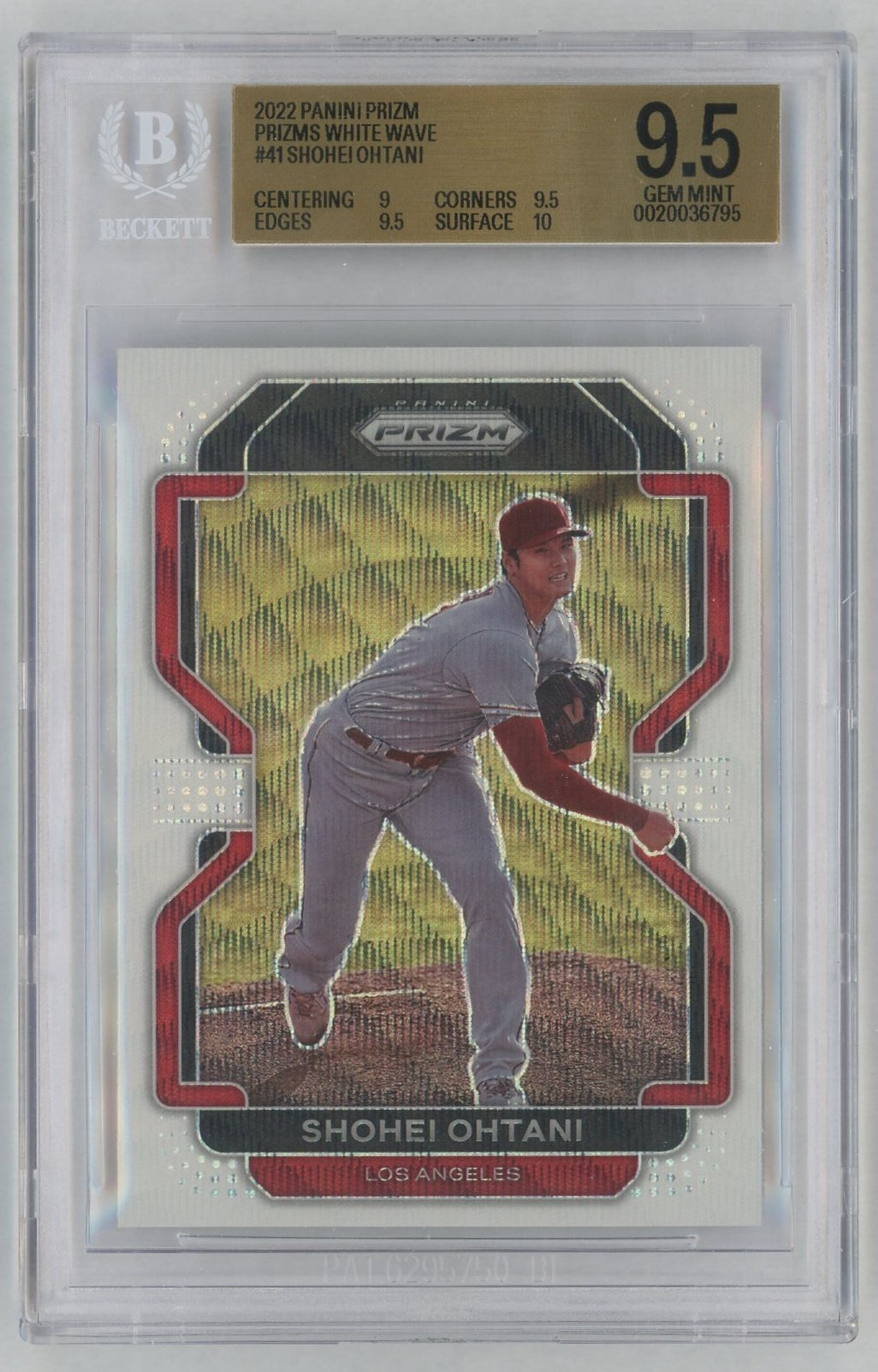 2022 Prizm #41 Shohei Ohtani White Wave BGS 9.5