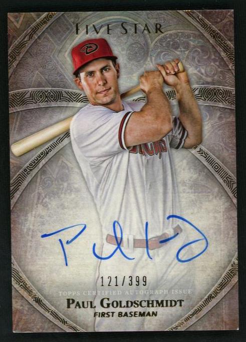 Topps Five Star FSA-PG Paul Goldschmidt Five Star Career /399 Auto