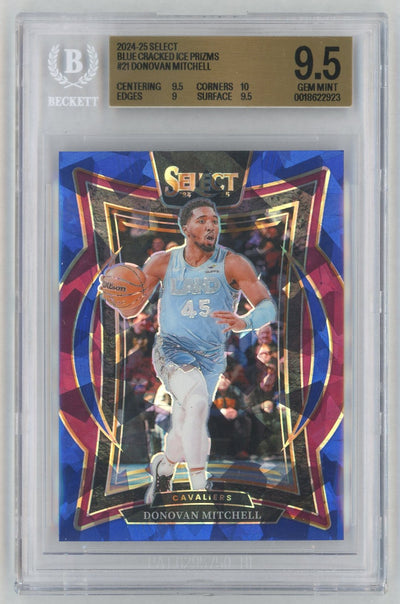 2024-25 Select #21 Donovan Mitchell Blue Cracked Ice BGS 9.5