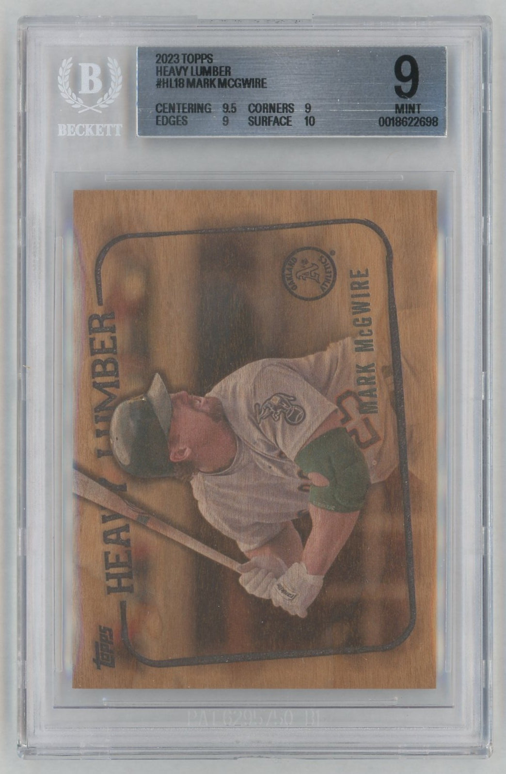 2023 Topps #HL-18 Mark McGwire Heavy Lumber SSP BGS 9