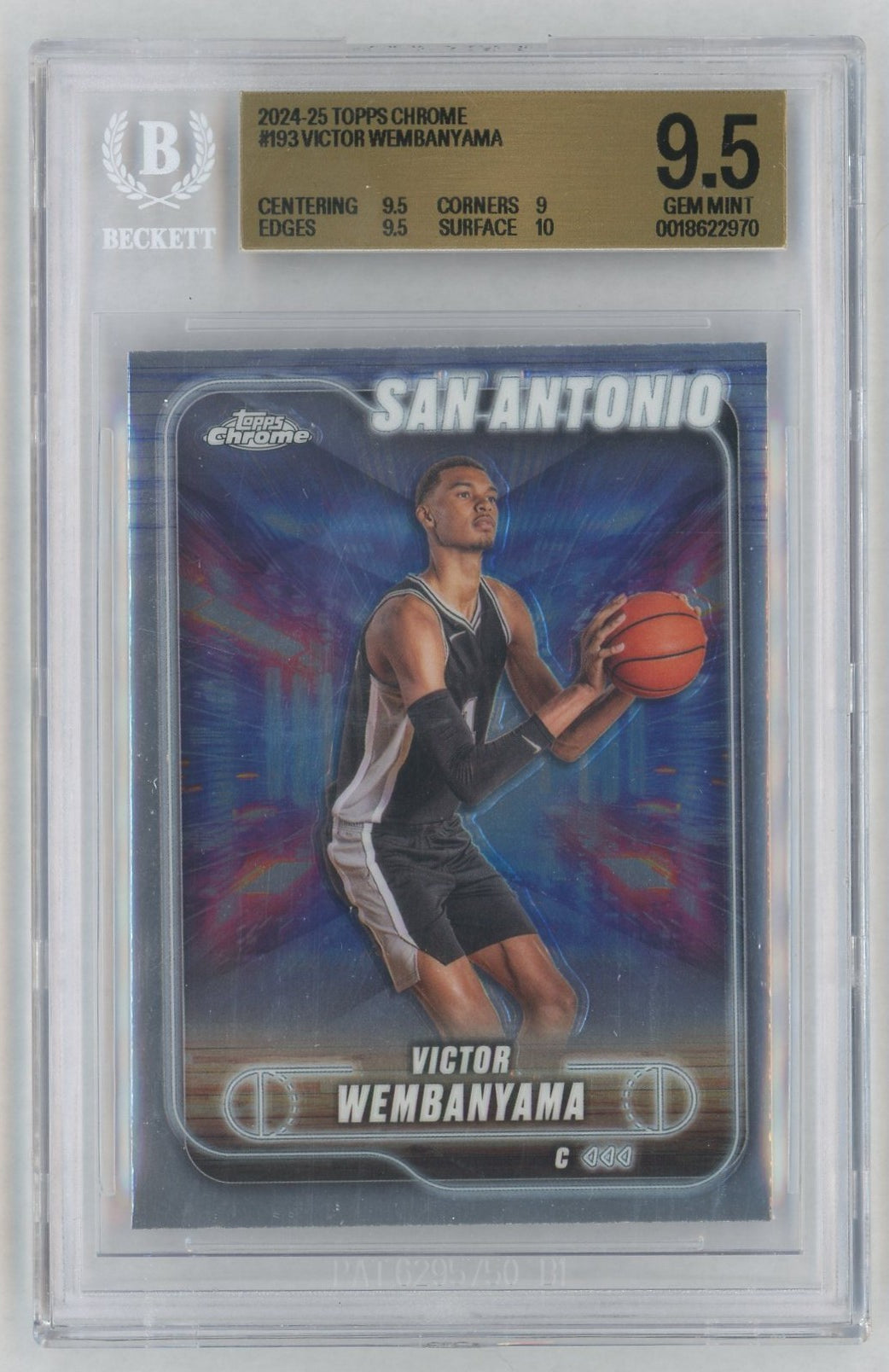 2024-25 Topps Chrome #193 Victor Wembanyama BGS 9.5