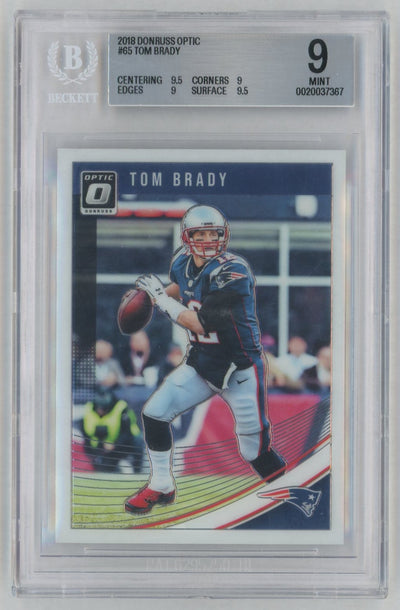 2018 Donruss Optic #65 Tom Brady BGS 9