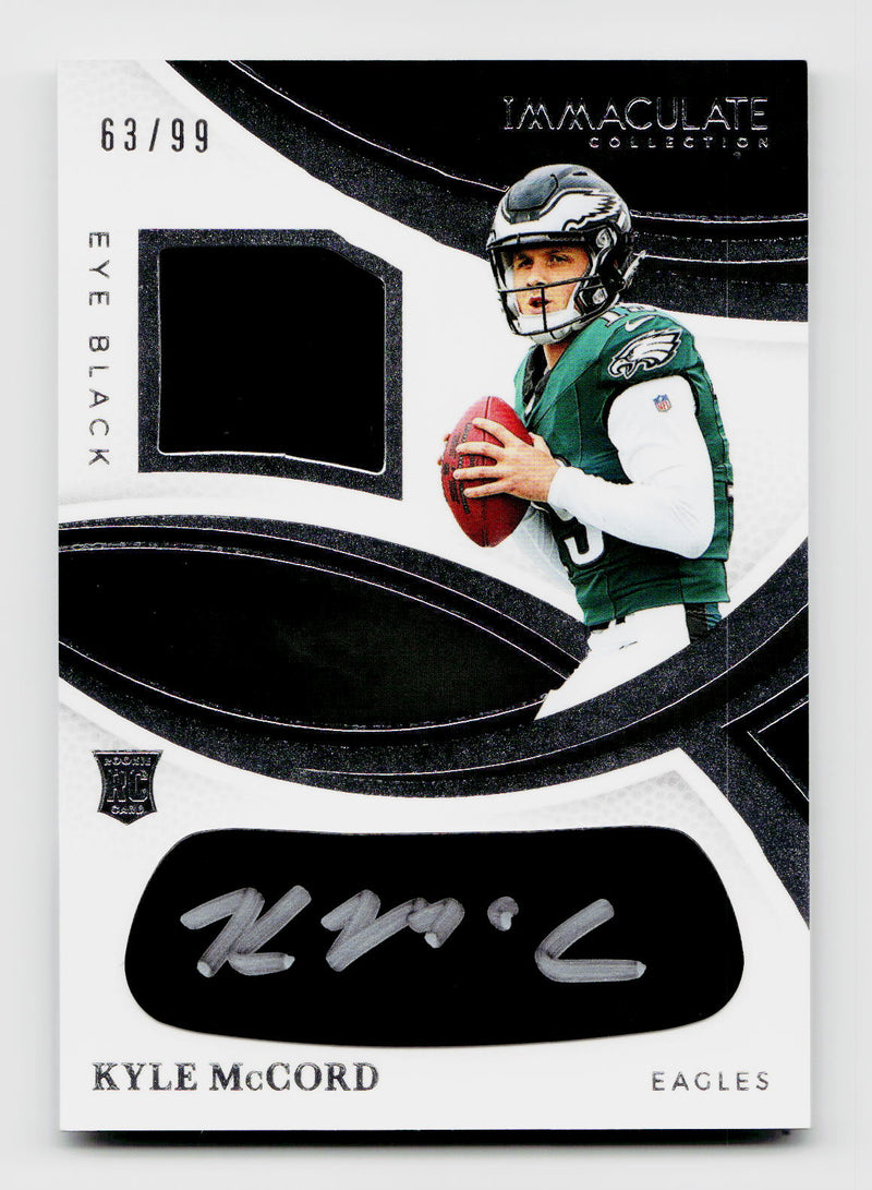 2025 Immaculate #REBH-KMD Kyle McCord Rookie RC Eye Black Patch Auto /99