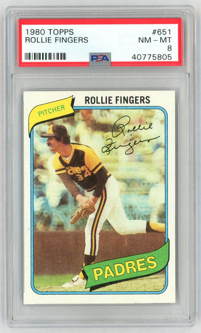 1980 Topps Rollie Fingers #651 PSA 8