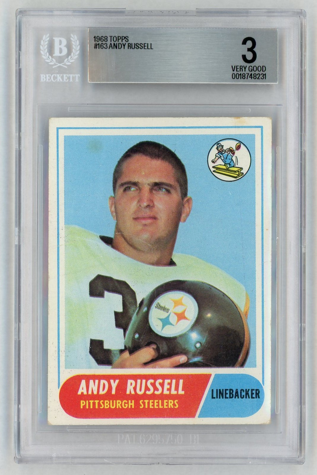 1968 Topps #163 Andy Russell Rookie RC BGS 3