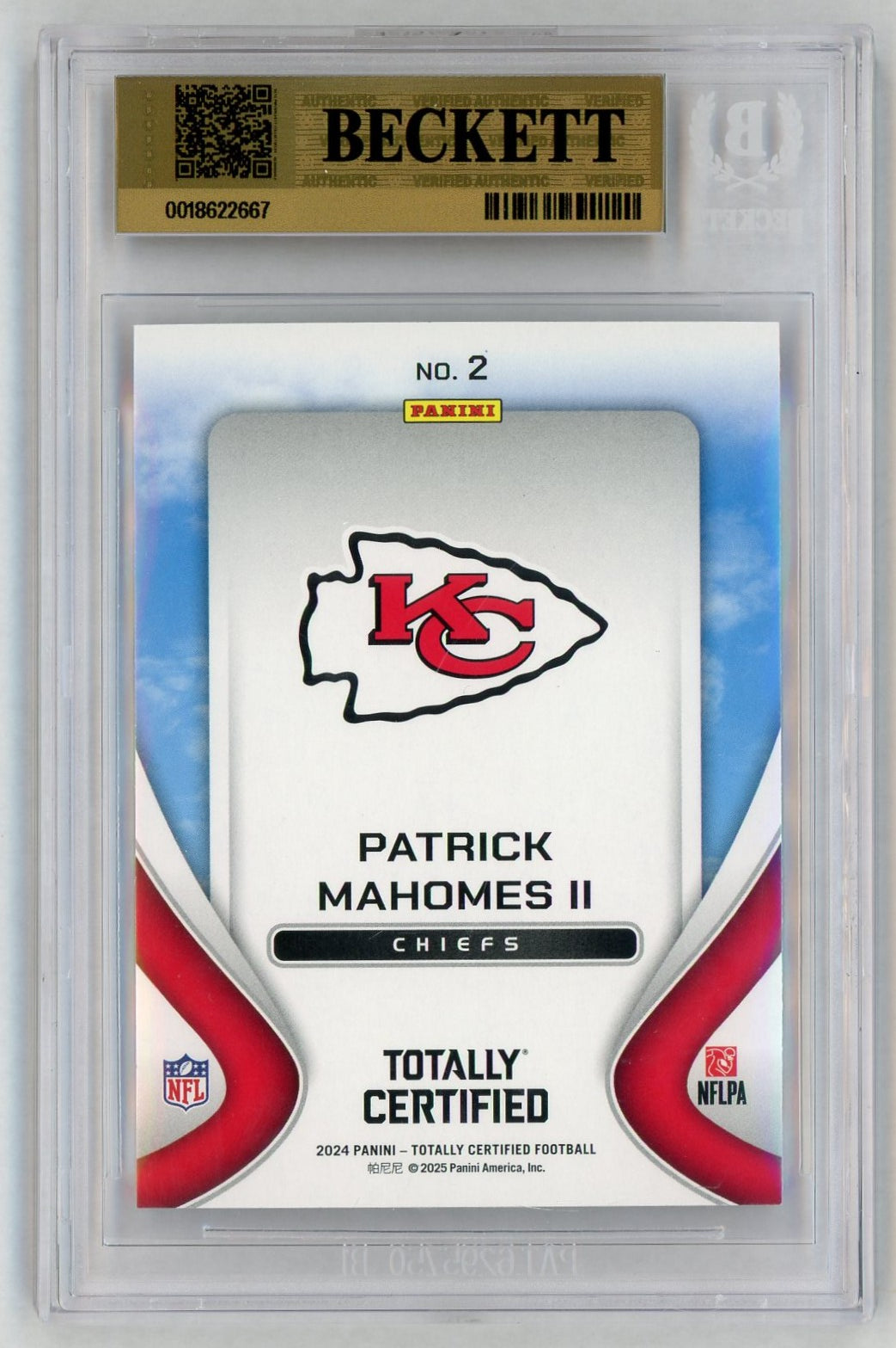 2024 Totally Certified Patrick Mahomes II Mirror Franchise Foundations BGS 9.5