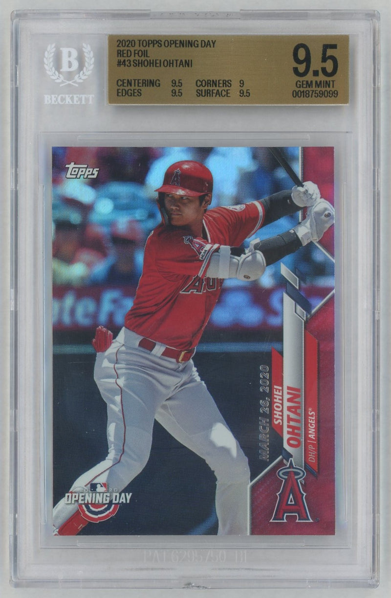 2020 Topps Opening Day Red Foil Shohei Ohtani #43 BGS 9.5