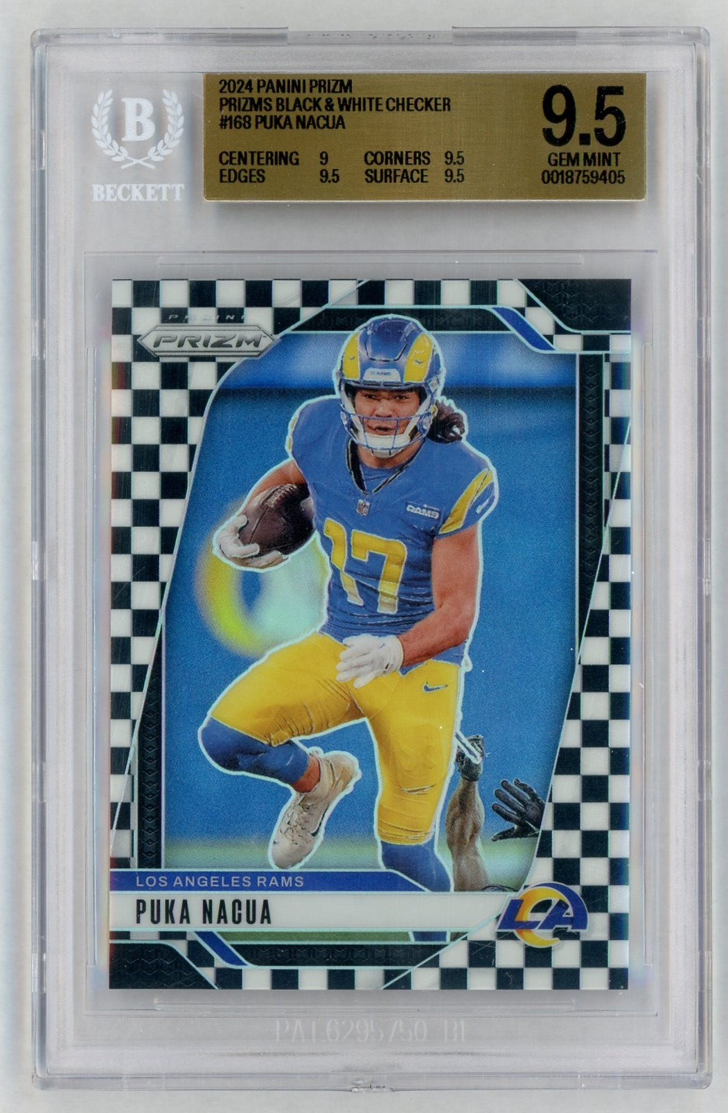 2024 Prizm #168 Puka Nacua Black/White Checker BGS 9.5