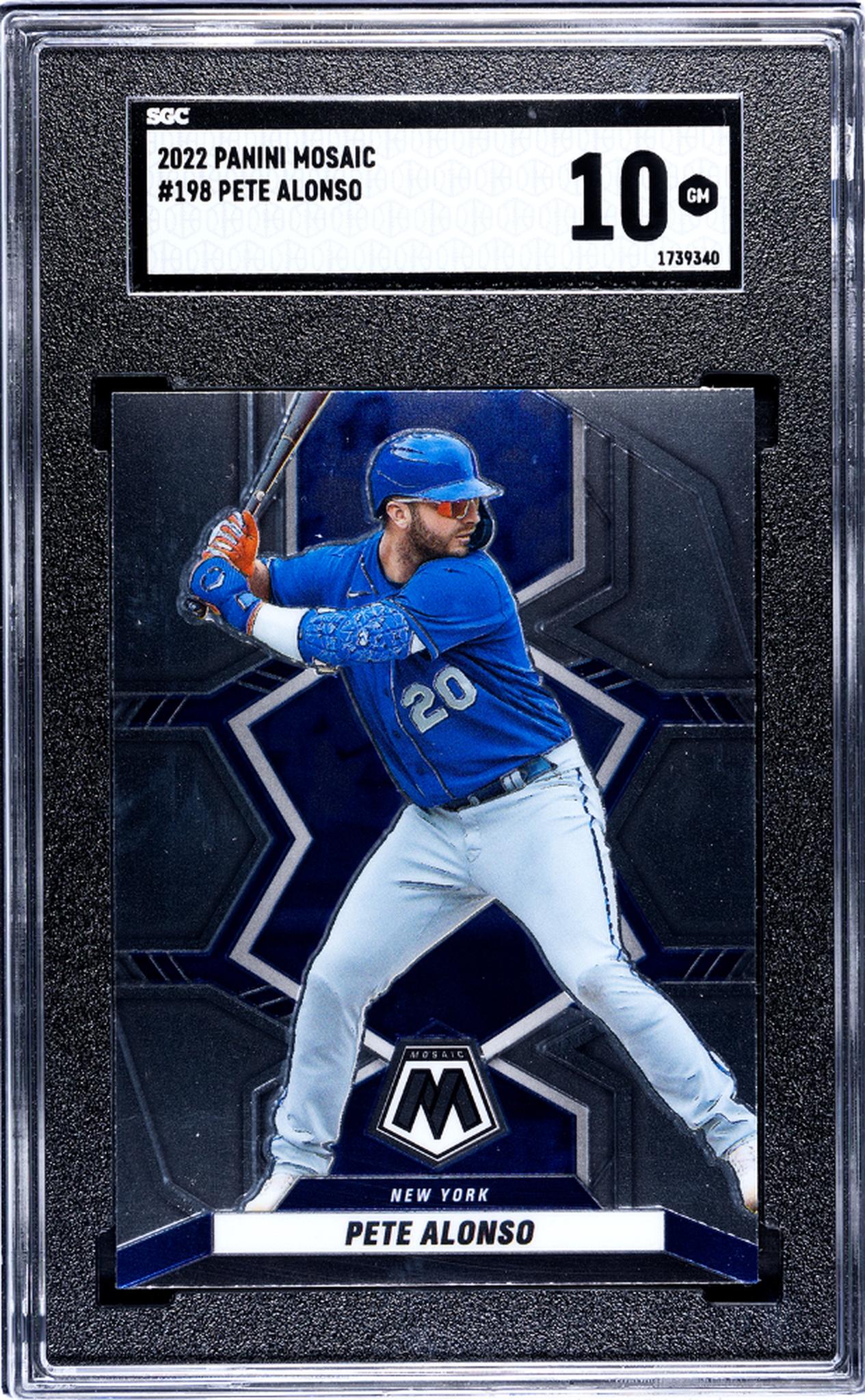 2022 Panini Mosaic #198 Pete Alonso SGC 10