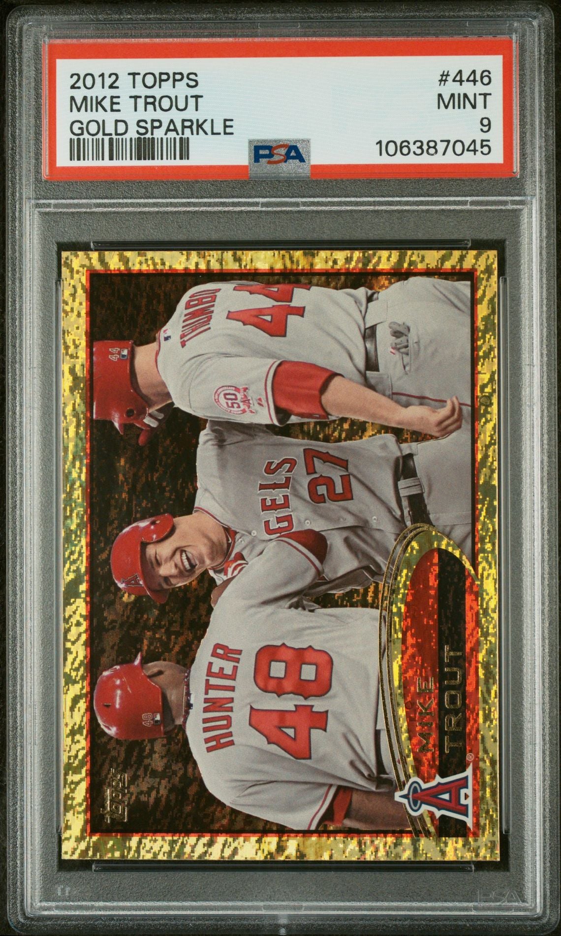 2012 Topps Gold Sparkle Mike Trout #446 PSA 9