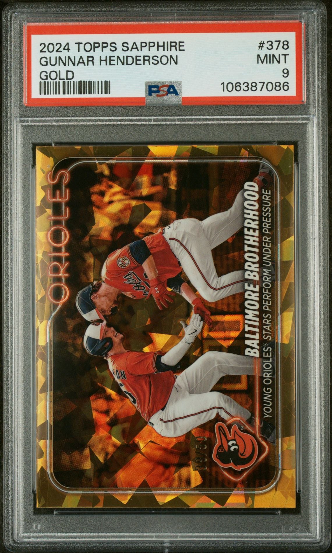 2024 Topps Sapphire Gold Gunnar Henderson #378 PSA 9