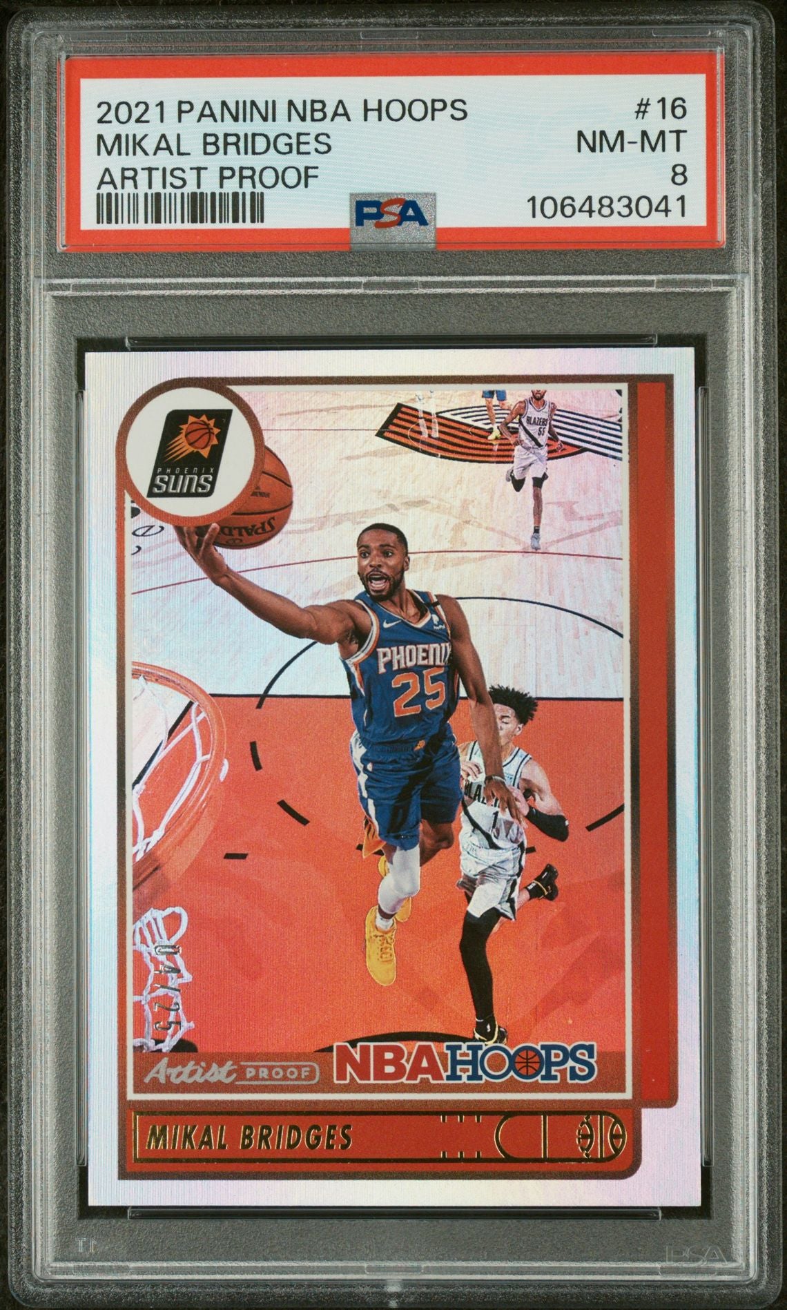 2021 Panini NBA Hoops Artist Proof Mikal Bridges #16 PSA 8