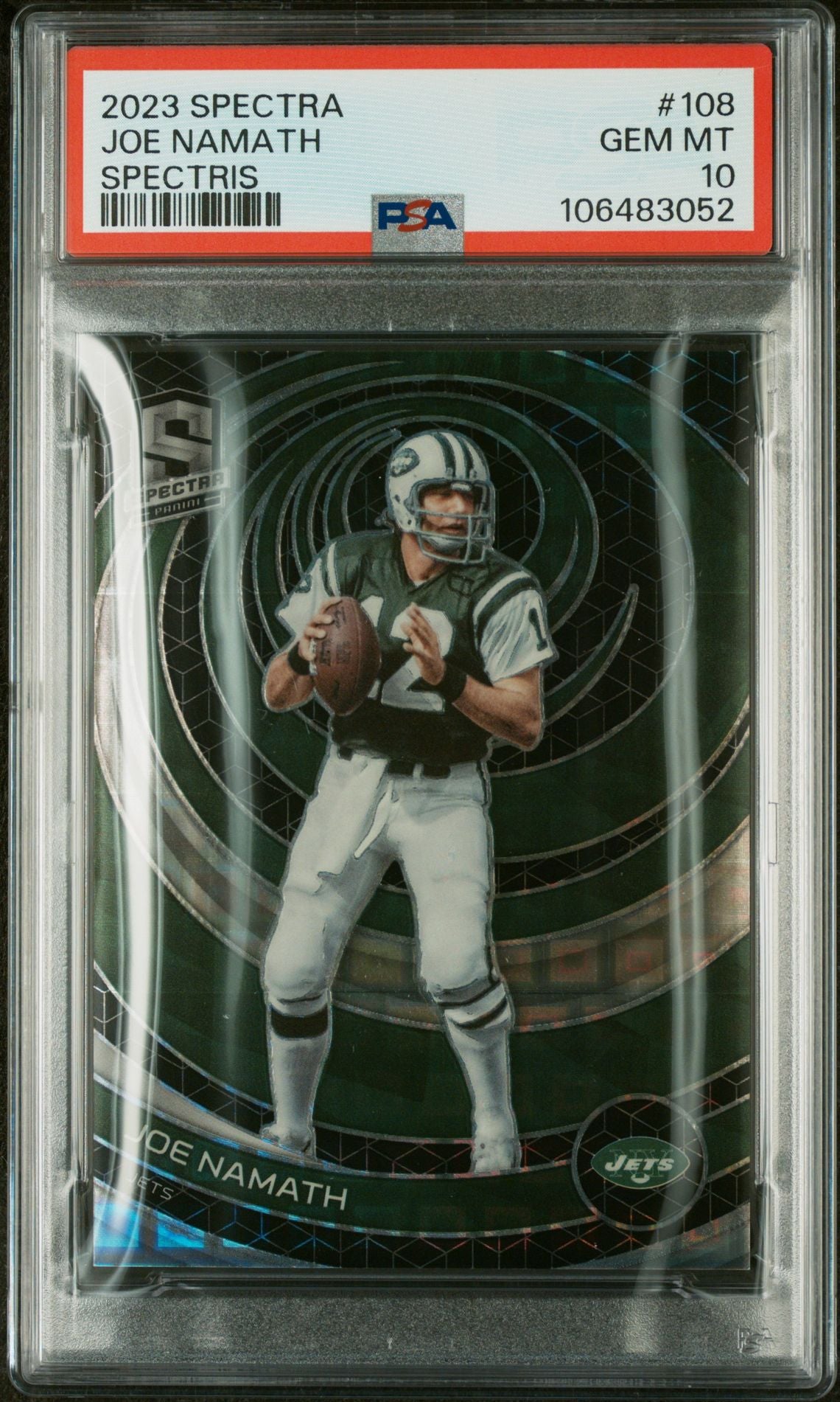 2023 Spectra Spectris Joe Namath #108 /30 PSA 10