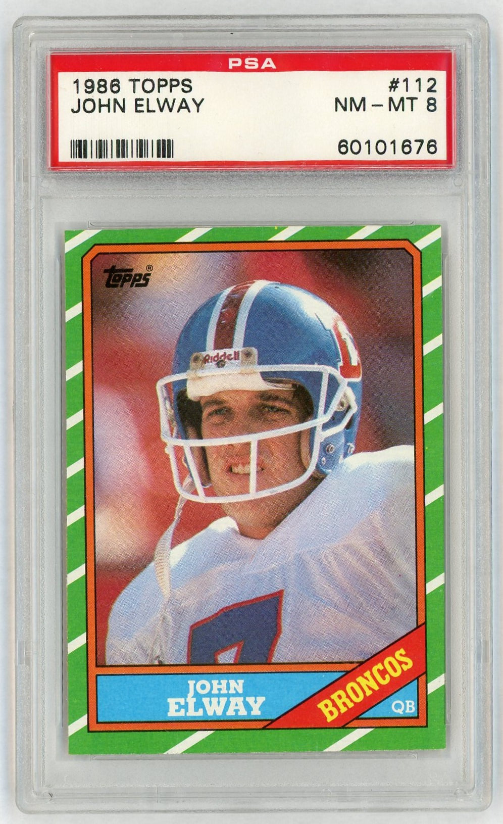 1986 Topps John Elway #112 PSA 8