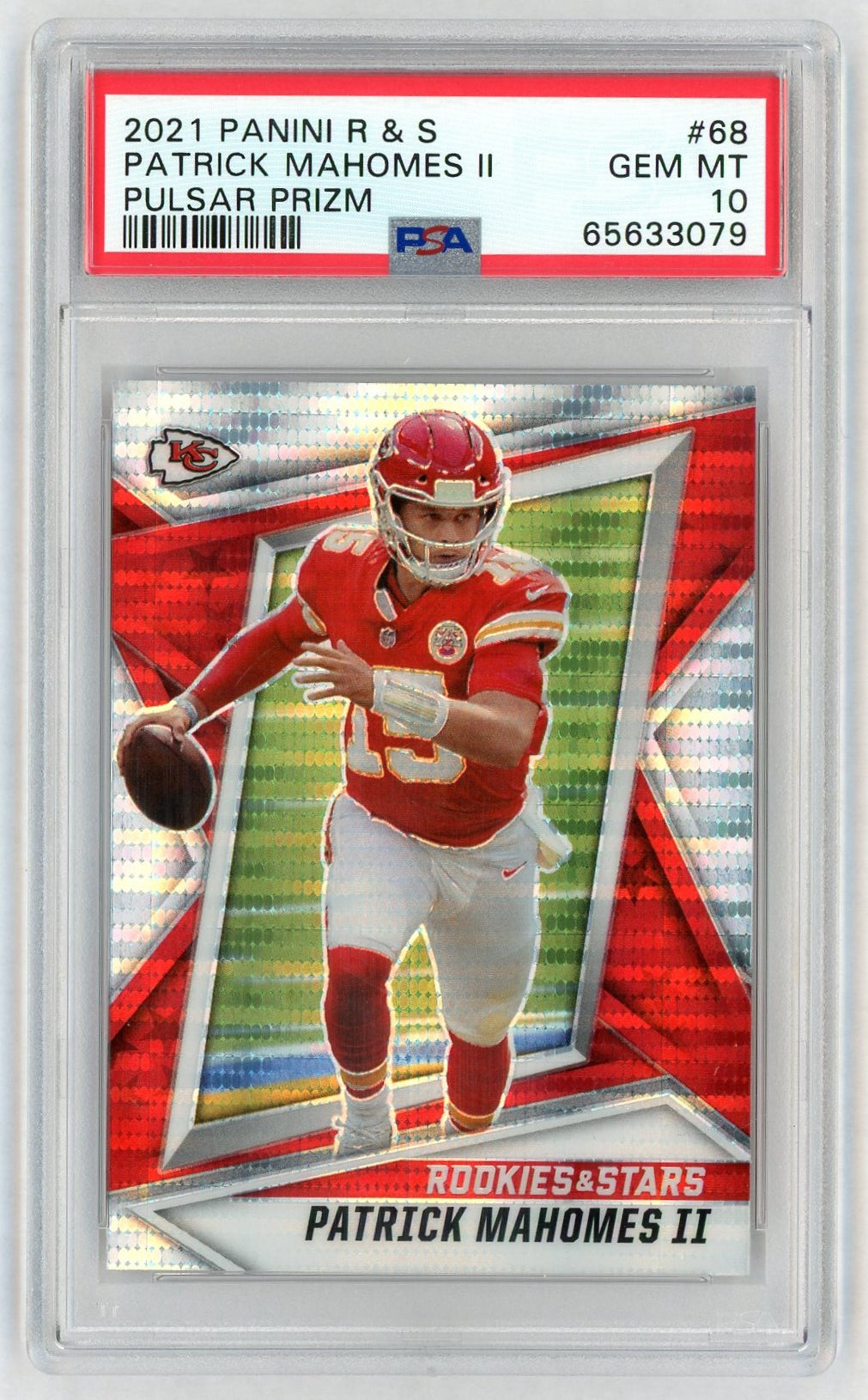 2021 Rookies and Stars Pulsar Prizm Patrick Mahomes II #68 PSA 10