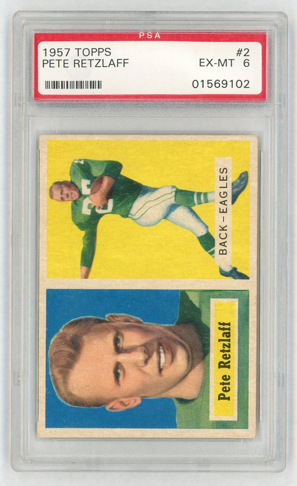 1957 Topps Pete Retzlaff #2 PSA 6