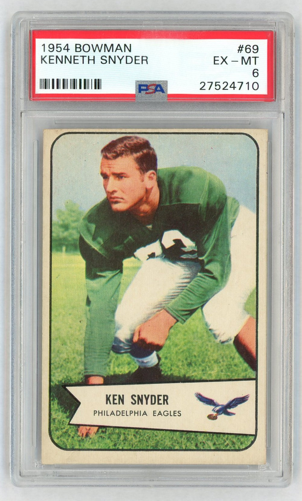 1954 Bowman Kenneth Snyder #69 PSA 6