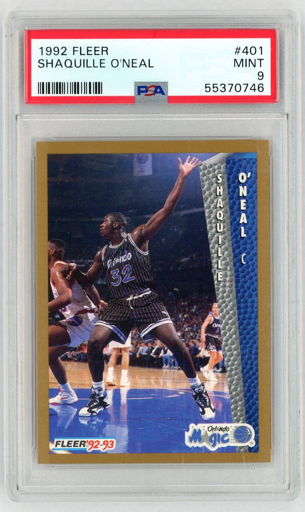 1992 Fleer Shaquille O'Neal #401 PSA 9
