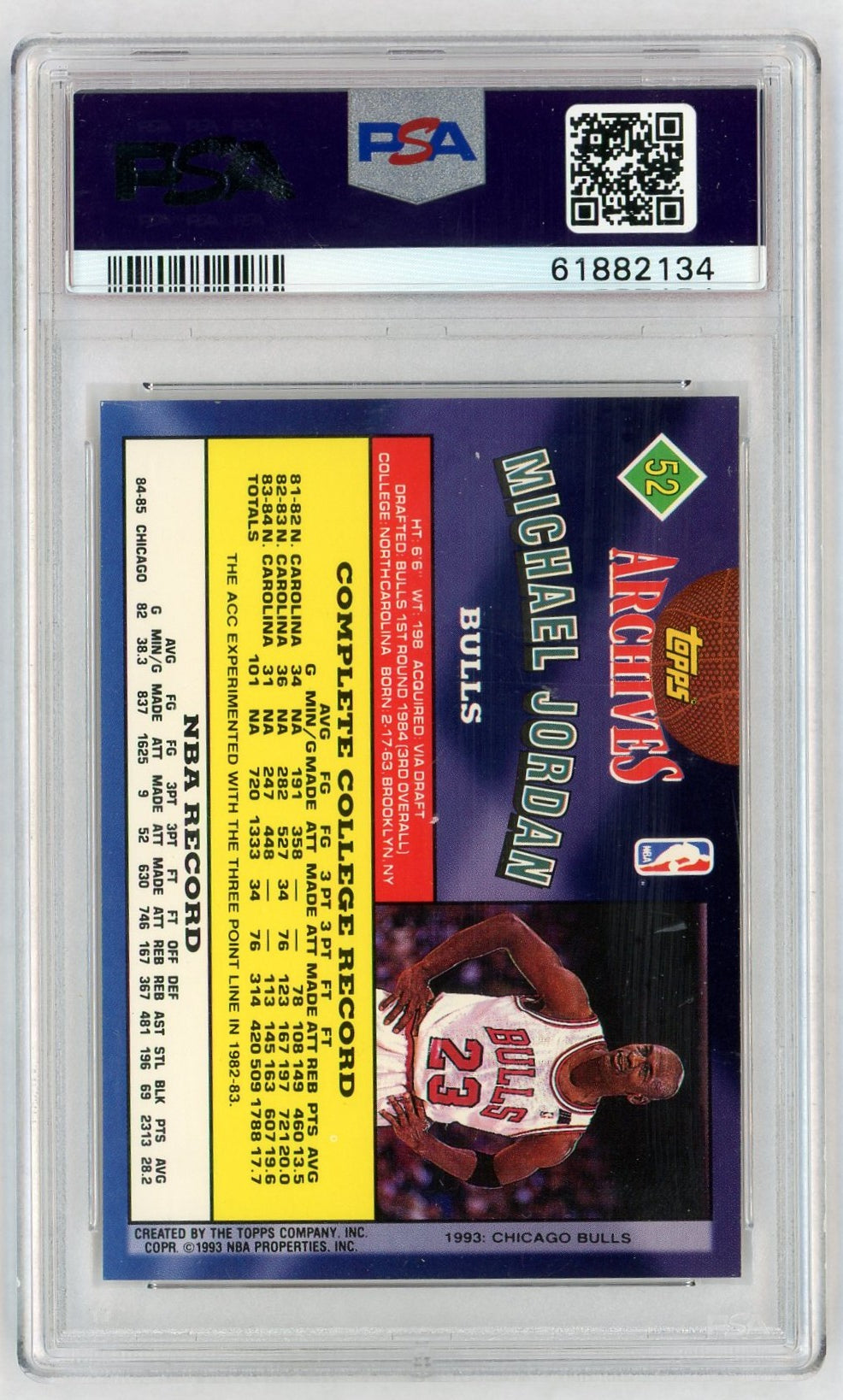 1992 Topps Archives Michael Jordan #52 PSA 9