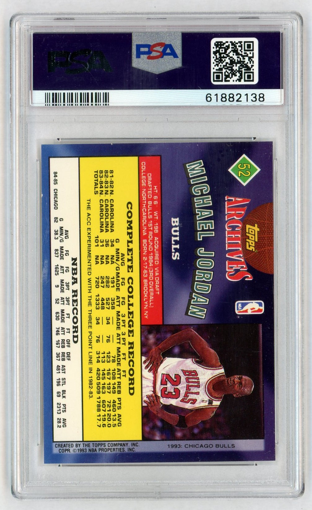 1992 Topps Archives Michael Jordan #52 PSA 9