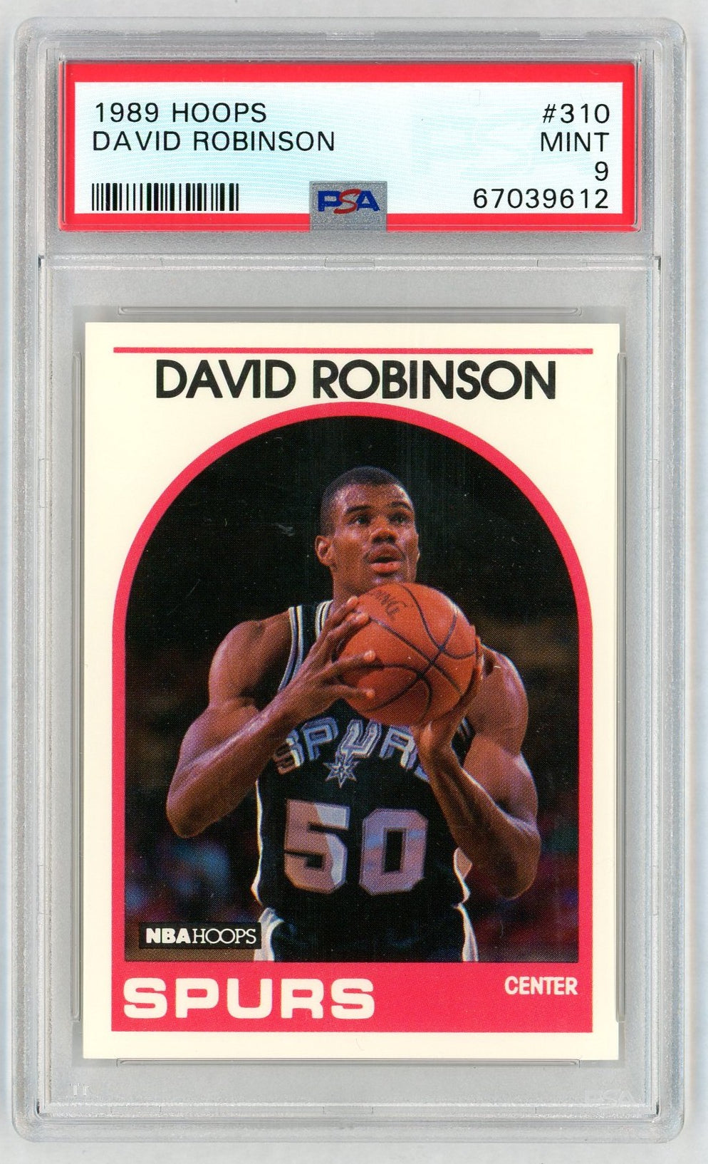 1989 Hoops David Robinson #310 PSA 9