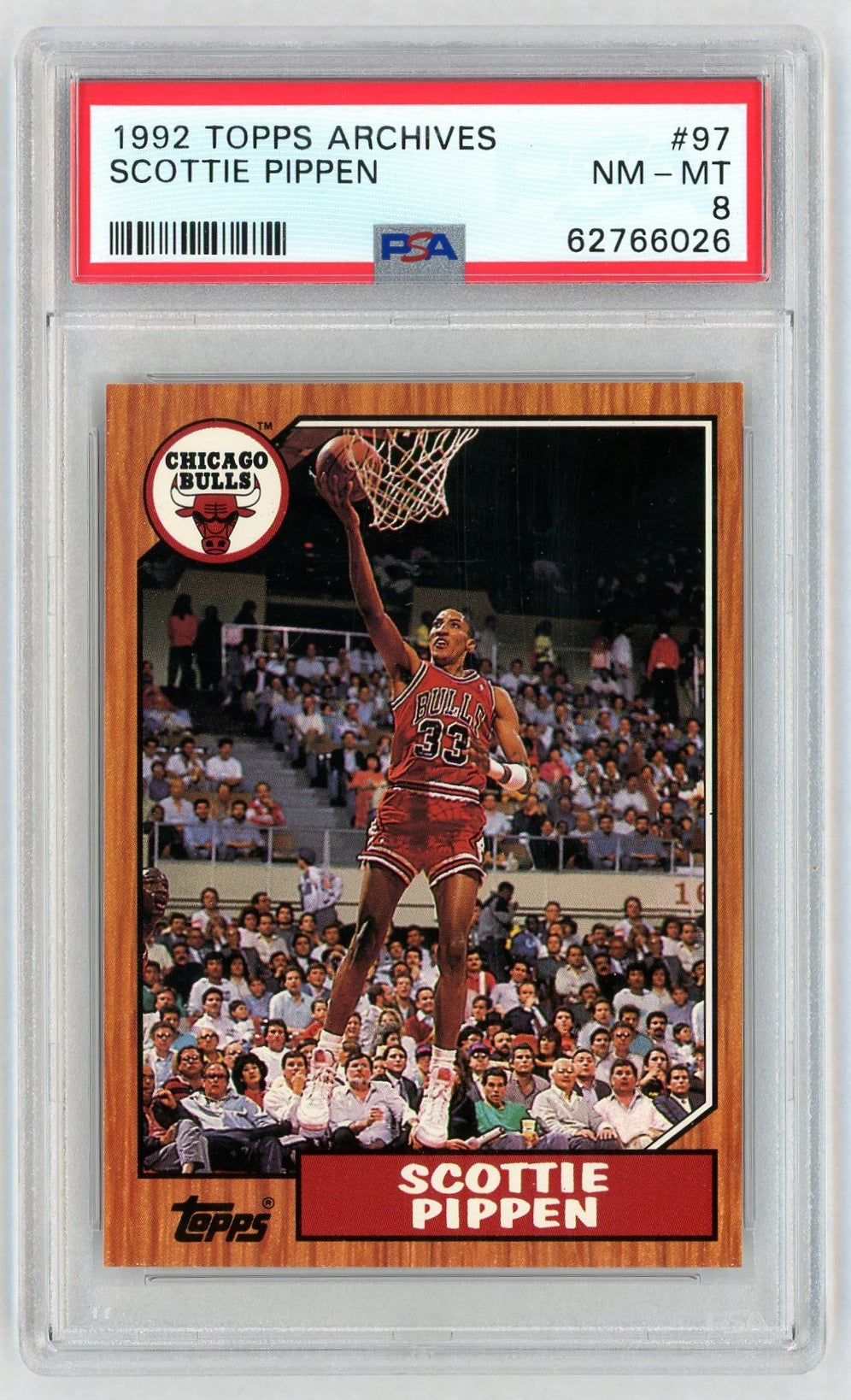 1992 Topps Archives Scottie Pippen #97 PSA 8