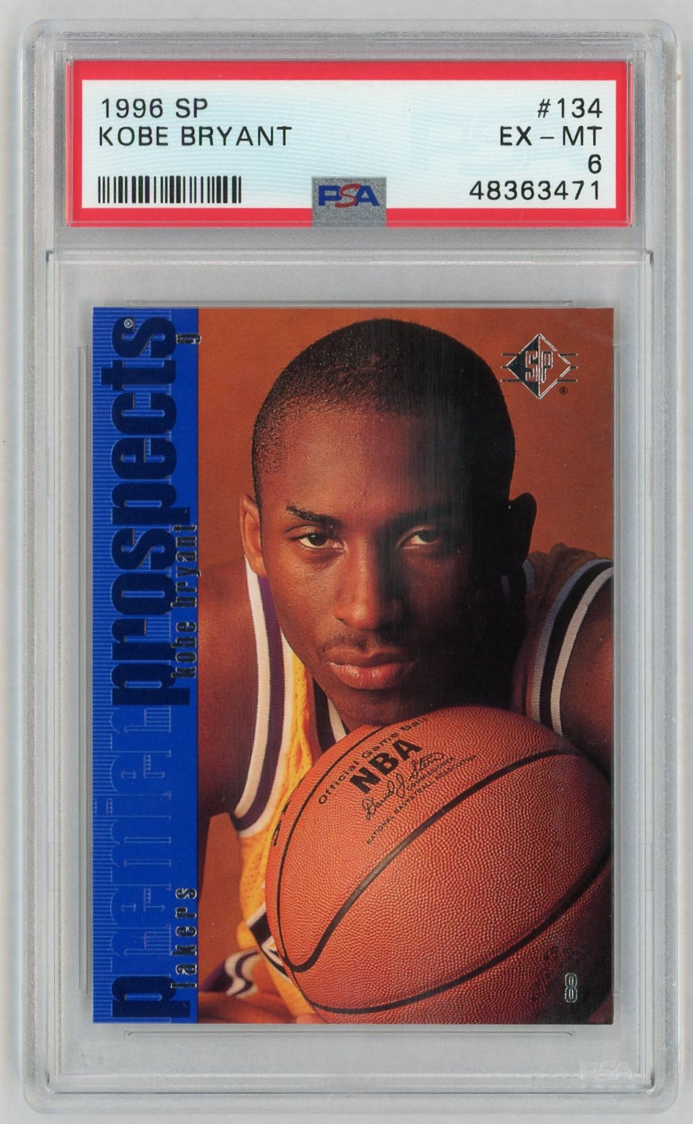 1996 SP Premier Prospects Kobe Bryant #134 PSA 6