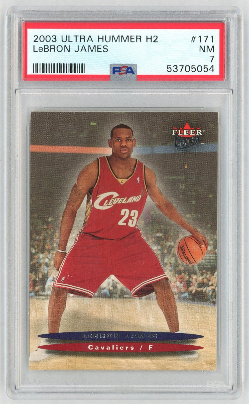 2003 Fleer Ultra Hummer H2 LeBron James #171 PSA 7