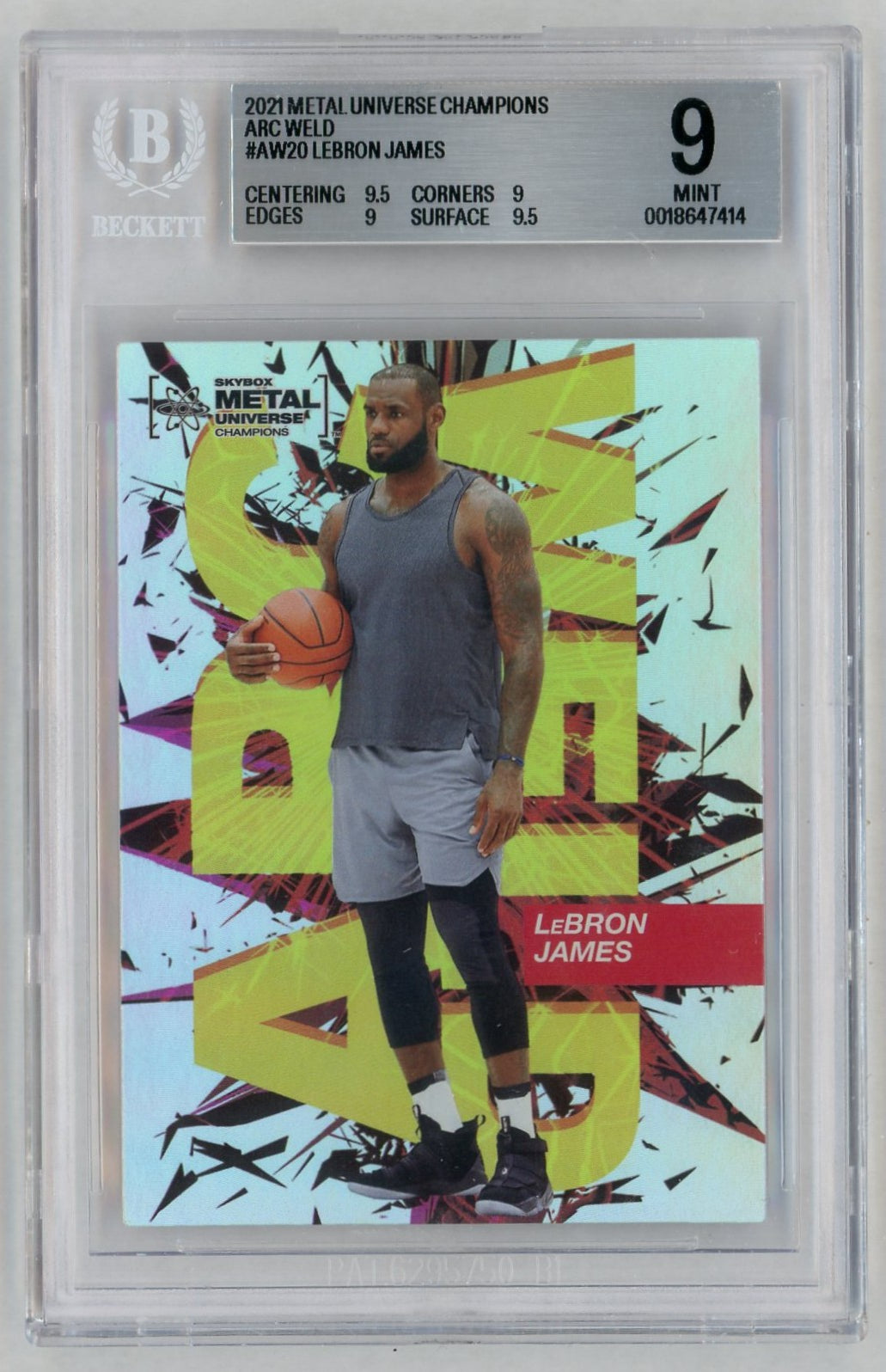 2021 UD Metal Universe Champions Arc Weld LeBron James #AW-20 BGS 9 0018647414