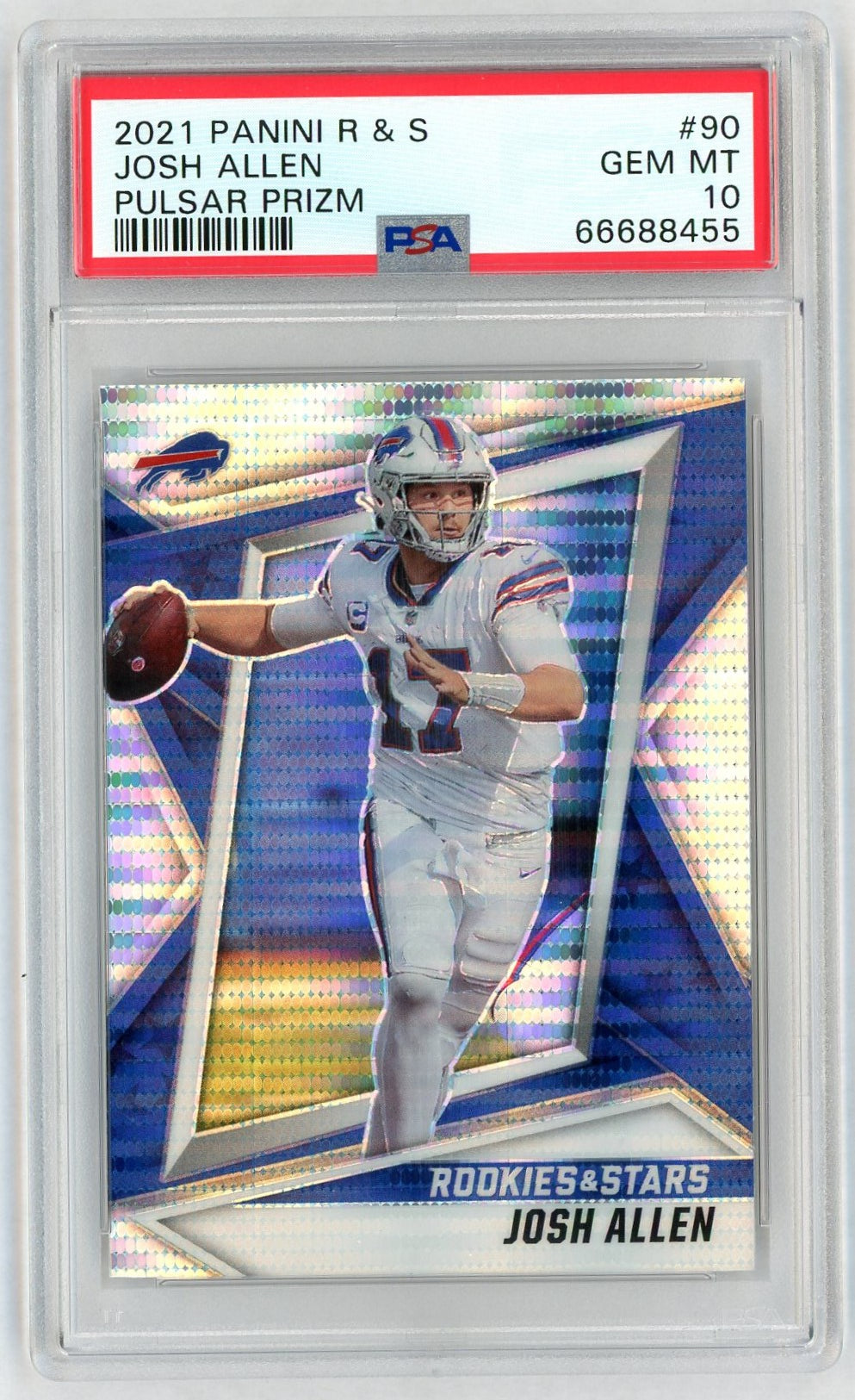 2021 Panini Rookies and Stars Pulsar Prizm Josh Allen #90 PSA 10