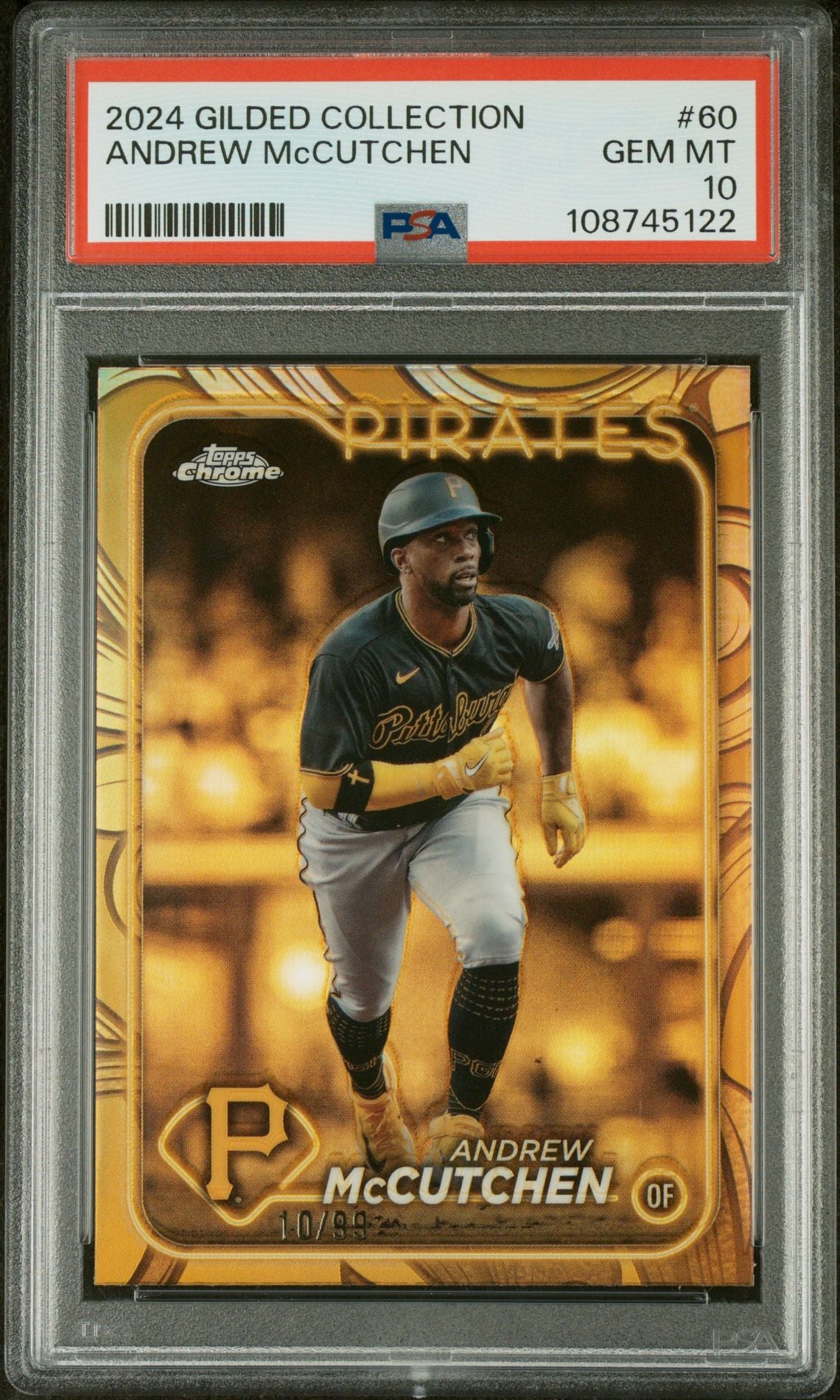 2024 Topps Chrome Gilded Andrew McCutchen #60 /99 PSA 10