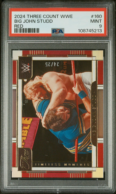 2024 Panini Three Count Timeless Moments Big John Studd #160 /25 PSA 9