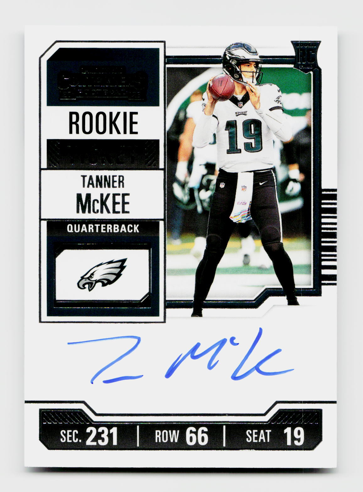 2023 Panini Contenders Tanner McKee Rookie Auto #135