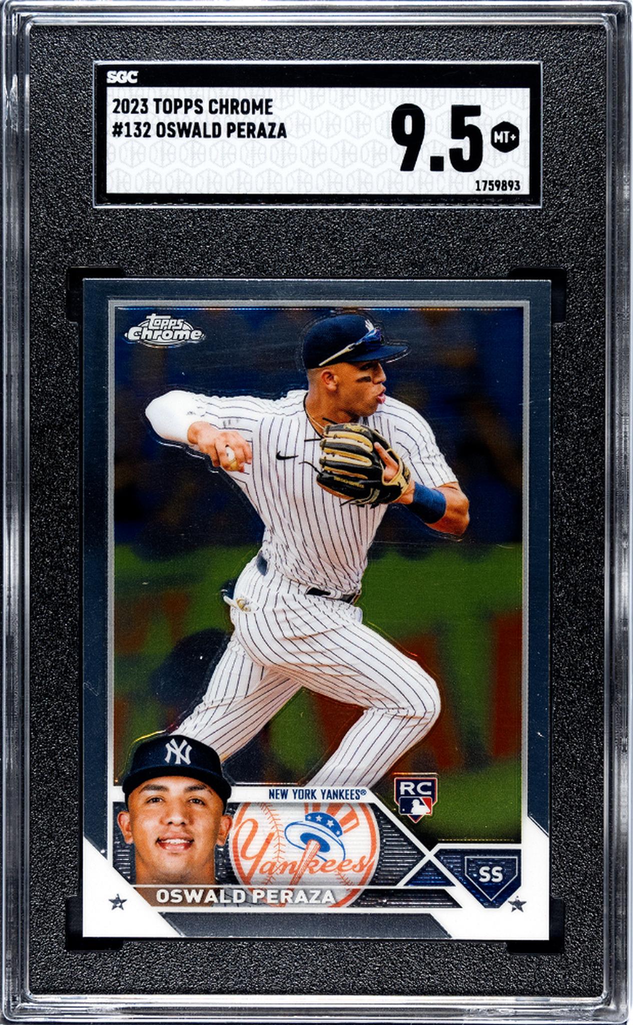 2023 Topps Chrome Oswald Peraza #132 RC SGC 9.5