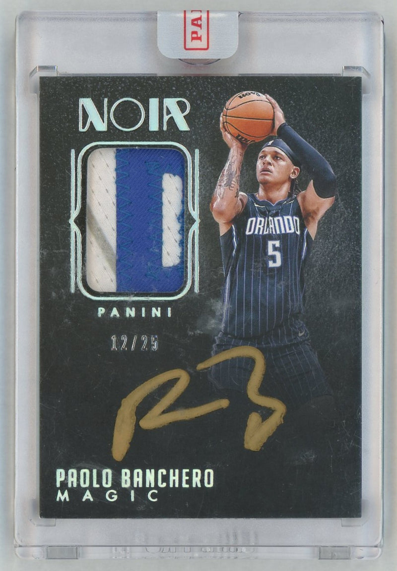 2024 Noir #388 Paolo Banchero Gold Holo Game-Worn Patch Auto /25