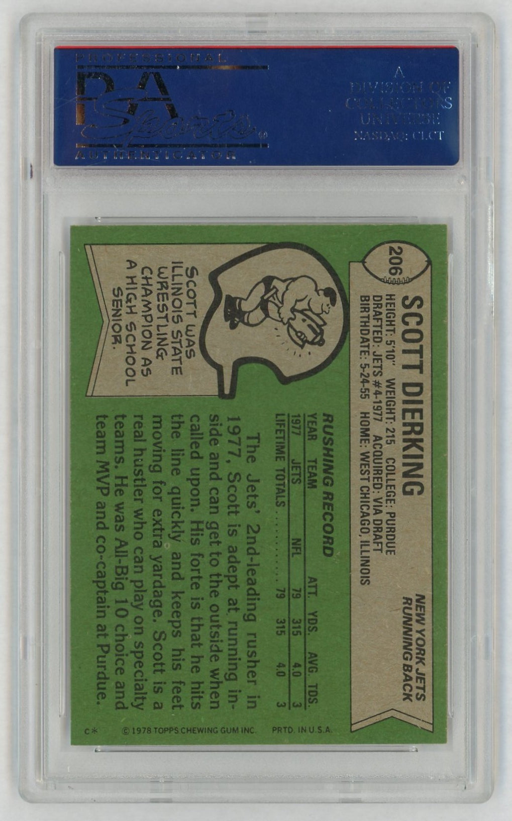 1978 Topps Scott Dierking #206 PSA 9