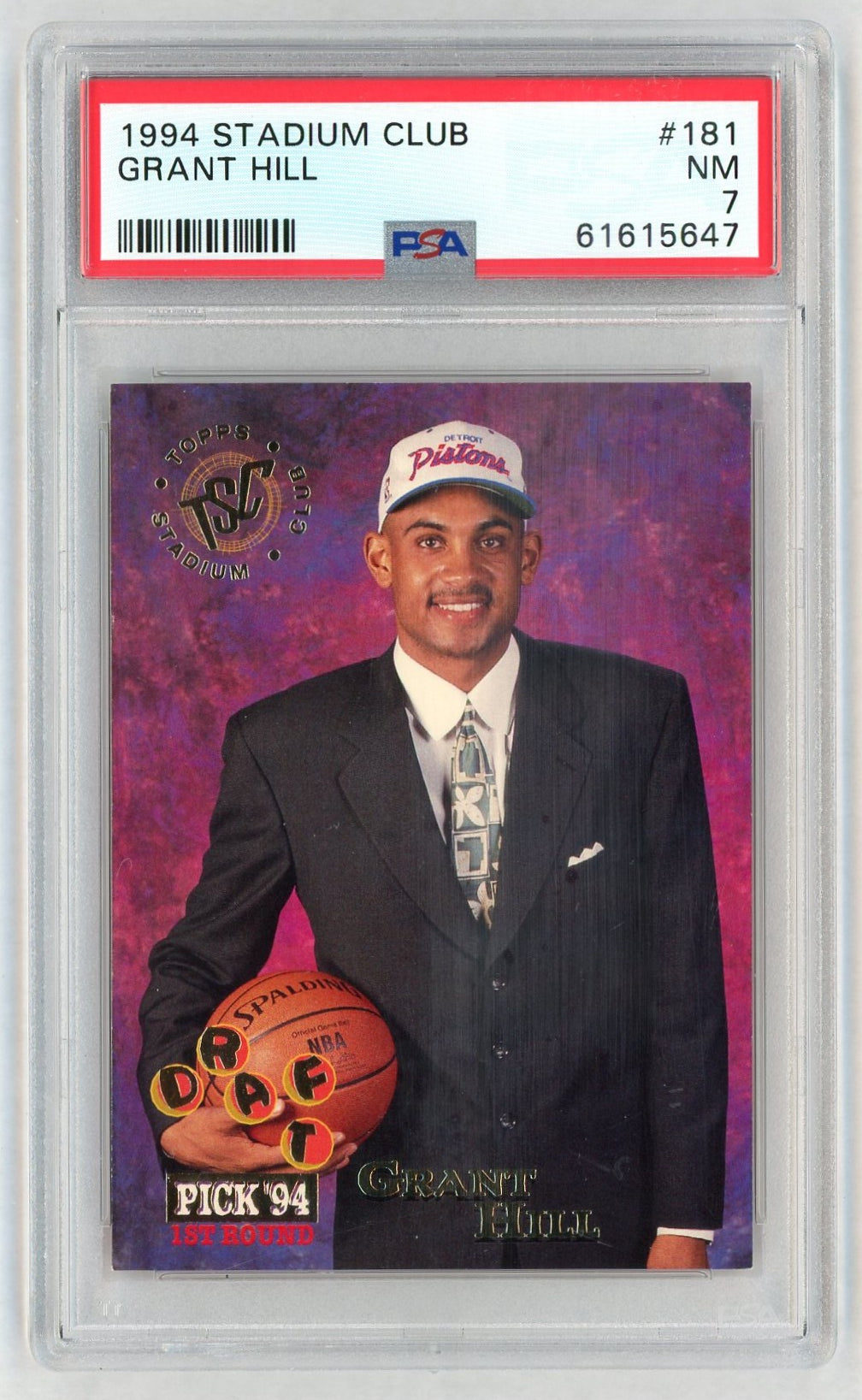 1994 Stadium Club Grant Hill #181 PSA 7