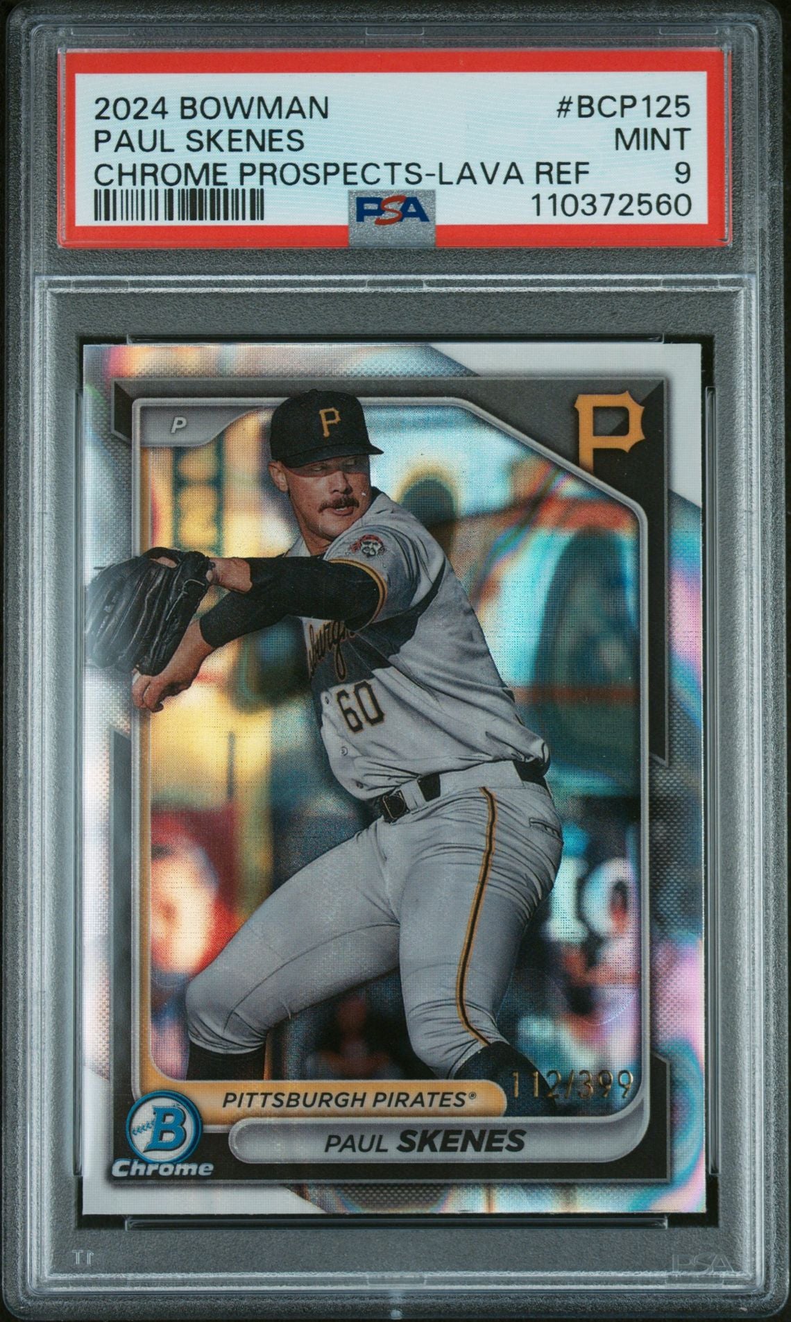 2024 Bowman Chrome Prospects Lava Paul Skenes #BCP125 /399 PSA 9