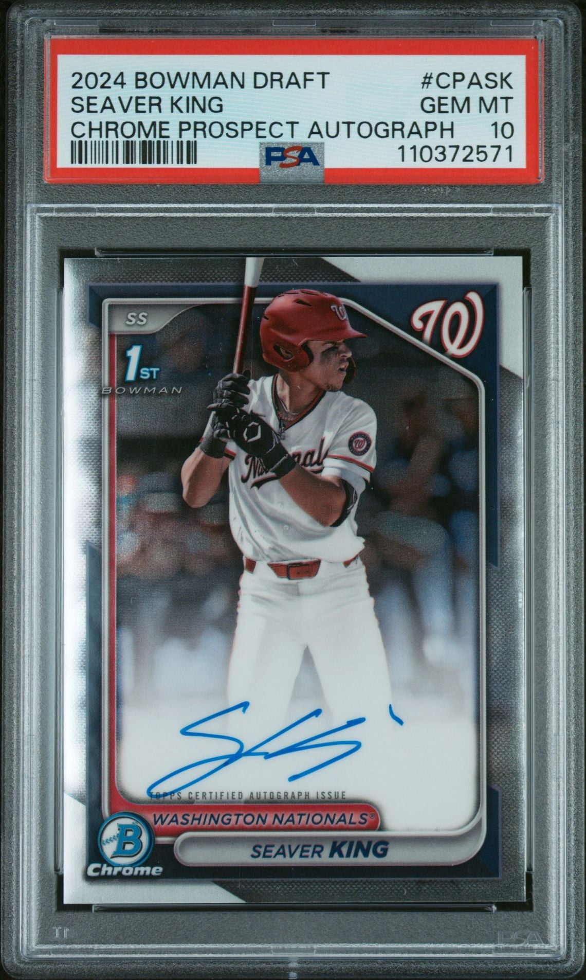 2024 Bowman Draft Chrome Seaver King #CPA-SK Auto PSA 10