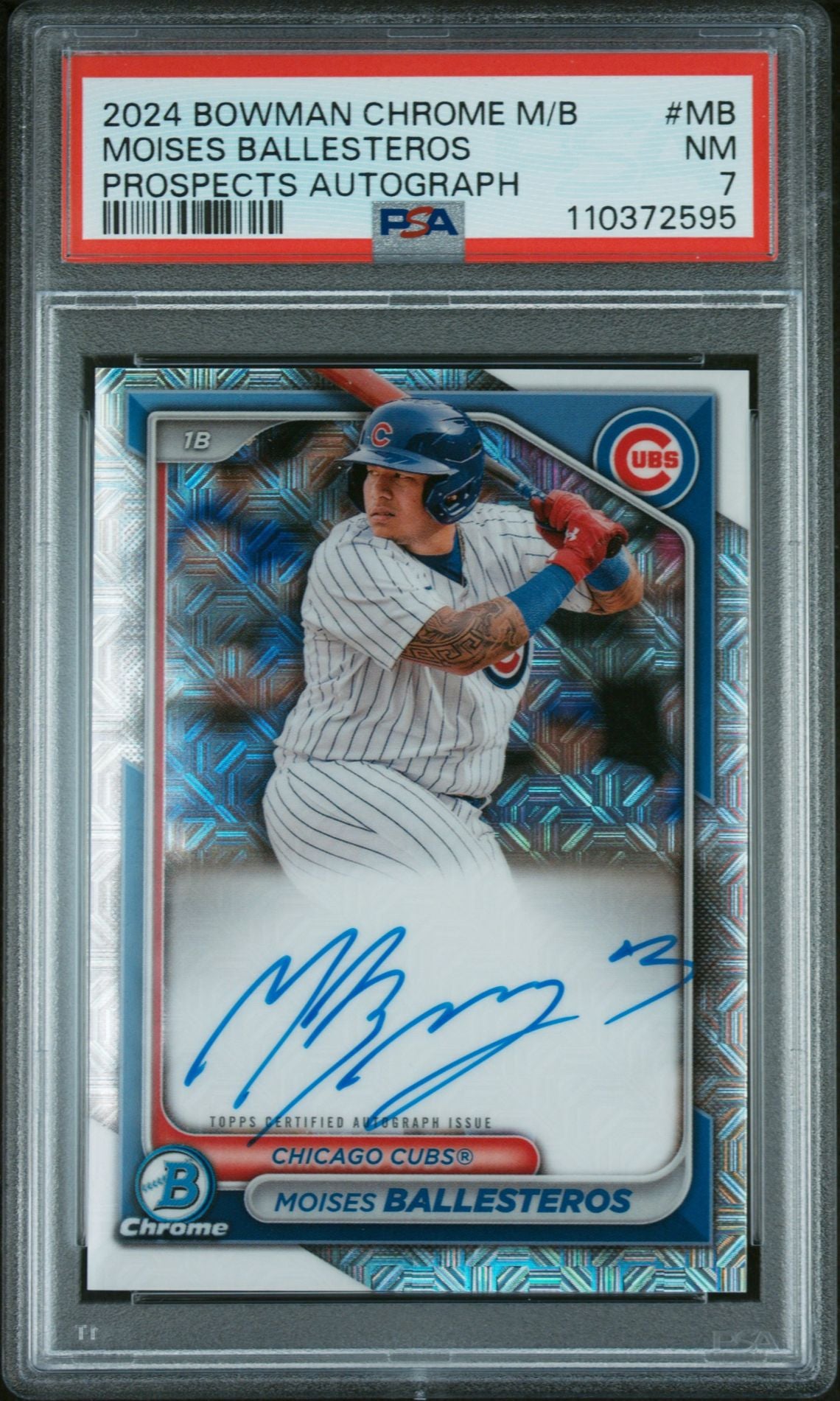 2024 Bowman Chrome Moises Ballesteros #MB Auto PSA 7